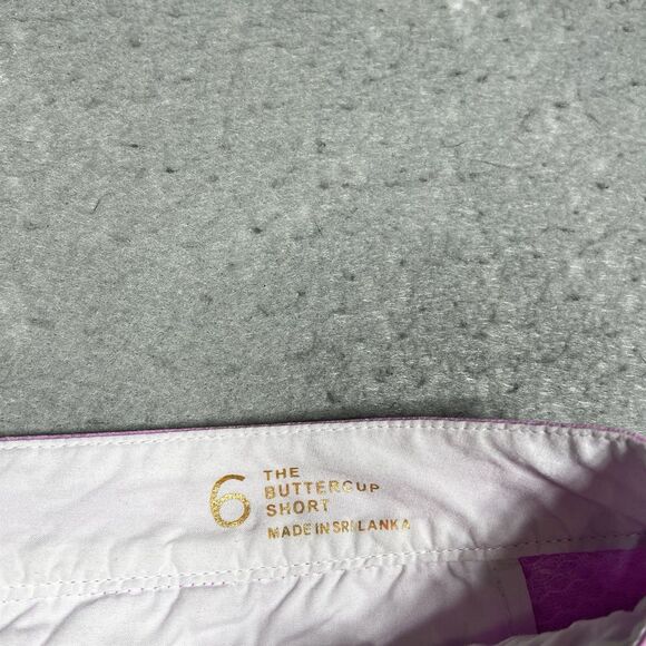 Lilly Pulitzer Shorts Buttercup Knit Womens 6 Purple Stretched Pockets Scalloped - Picture 11 of 14